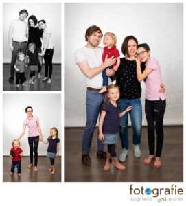 Familienfotos im Fotostudio